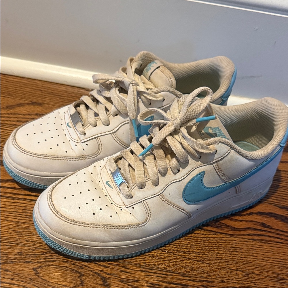 Light blue Air Force ones